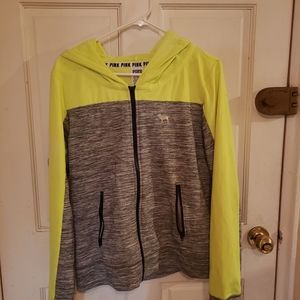 Neon green and grey VS PINK hoodie
